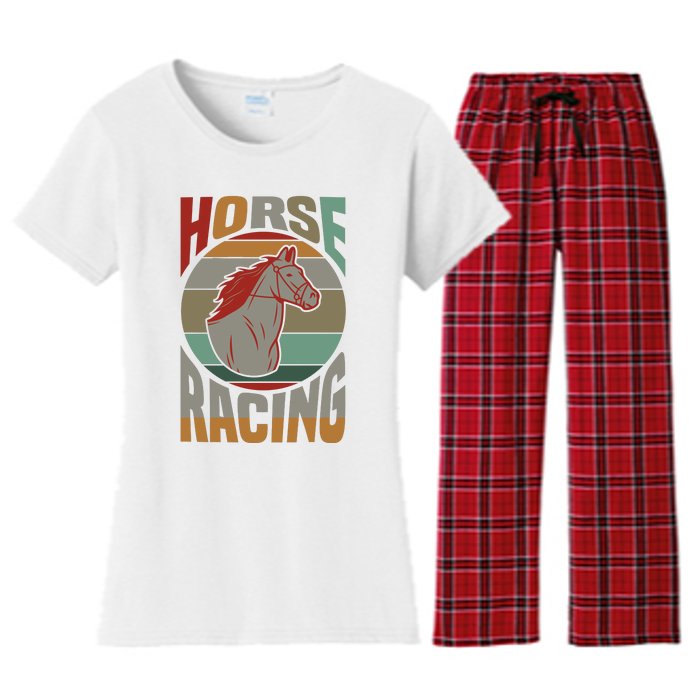 Horse Racing Women's Flannel Pajama Set