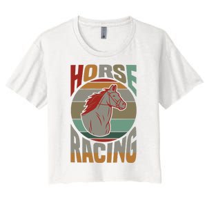 Horse Racing Women's Crop Top Tee