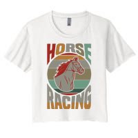 Horse Racing Women's Crop Top Tee