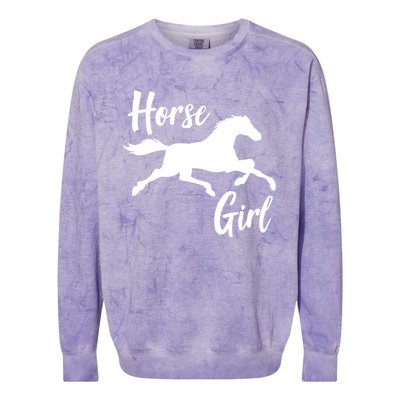 Horseback Riding Horse Gift Colorblast Crewneck Sweatshirt