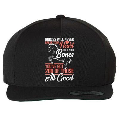 Horse Rider Horses Will Never Break Your Heart Horse Wool Snapback Cap
