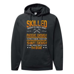 Handyman Repairman Handworker Builder Handyperson Fixer Performance Fleece Hoodie