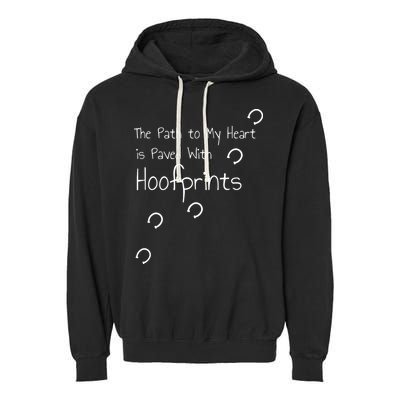 HORSE RIDING Horseshoe Hoofprints Jersey Nice Gift Garment-Dyed Fleece Hoodie