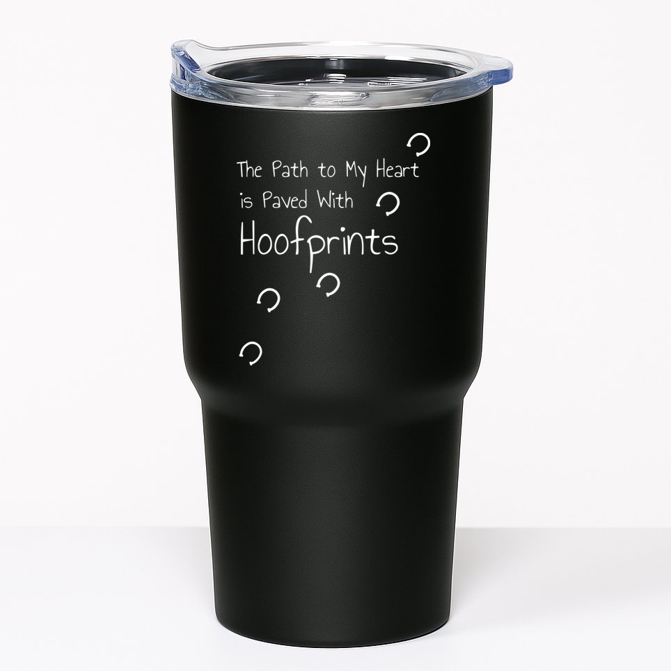 HORSE RIDING Horseshoe Hoofprints Jersey Nice Gift Tumbler