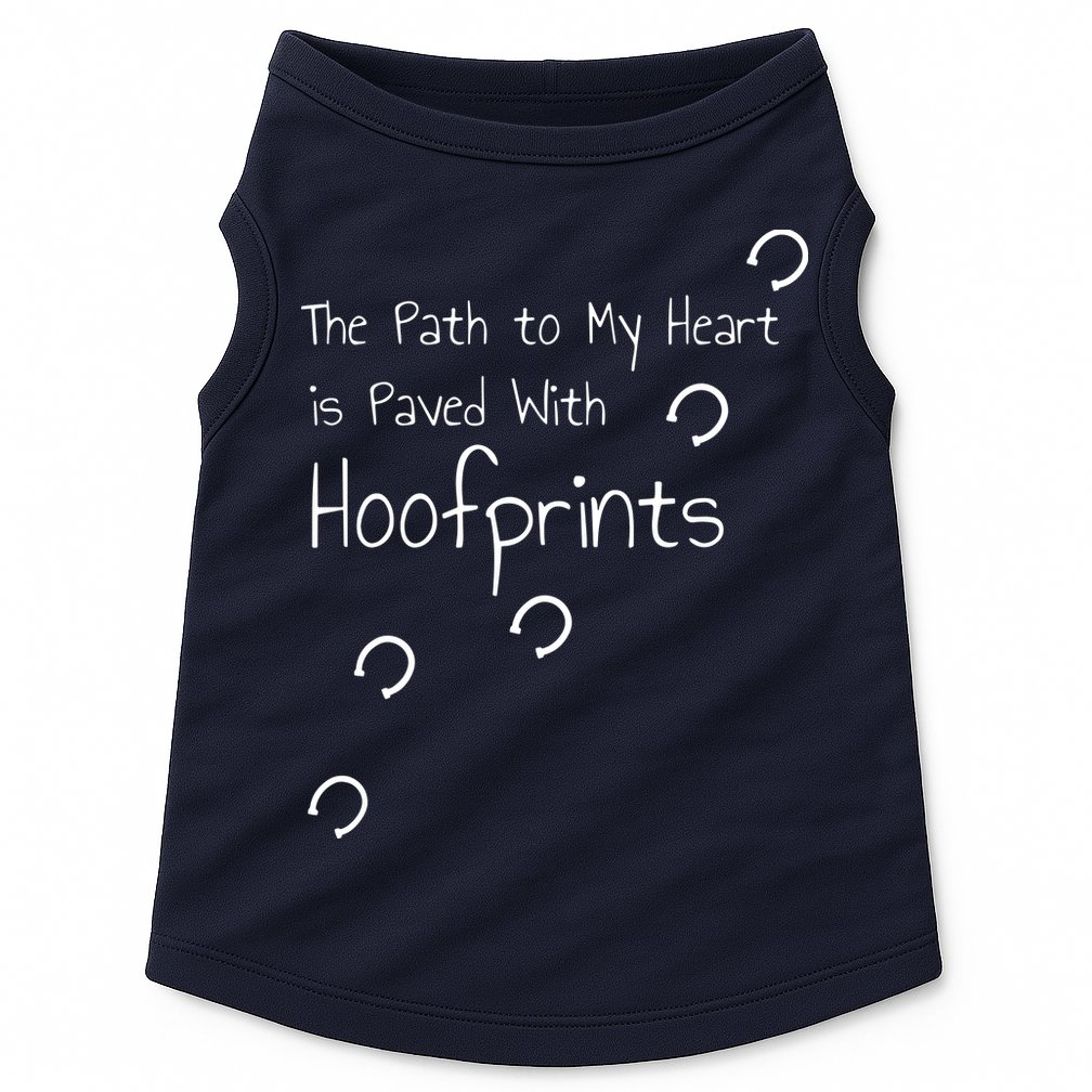 HORSE RIDING Horseshoe Hoofprints Jersey Nice Gift Doggie Tank