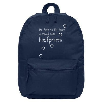 HORSE RIDING Horseshoe Hoofprints Jersey Nice Gift 16 in Basic Backpack
