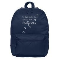 HORSE RIDING Horseshoe Hoofprints Jersey Nice Gift 16 in Basic Backpack