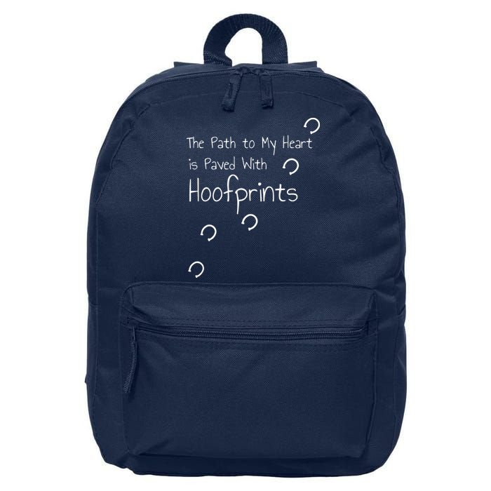 HORSE RIDING Horseshoe Hoofprints Jersey Nice Gift 16 in Basic Backpack
