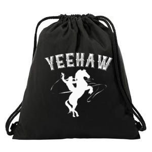 Horseback Riding Howdy Western Rodeo Yeehaw Cowboy Drawstring Bag