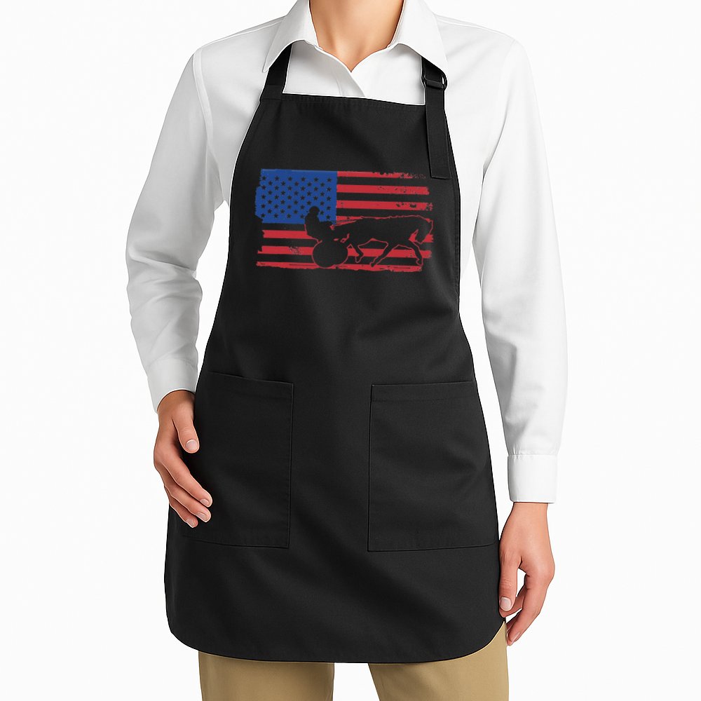 Horse Racing Harness Racing USA Flag Trotter Pacer Apron