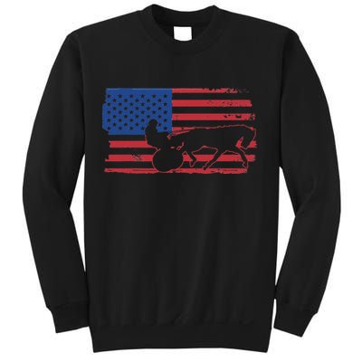 Horse Racing Harness Racing USA Flag Trotter Pacer Sweatshirt