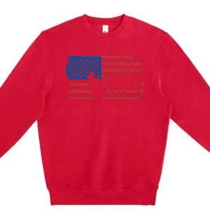 Horse Racing Harness Racing USA Flag Trotter Pacer Premium Crewneck Sweatshirt