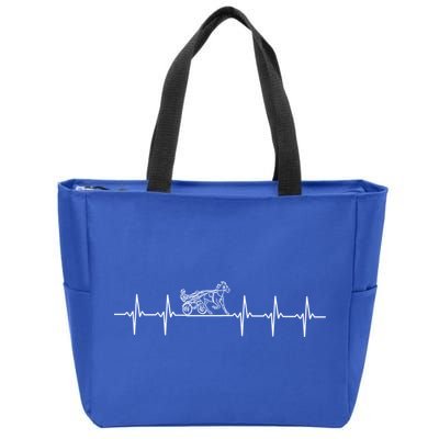 Harness Racing Heartbeat Great Gift Love Horse Racing Zip Tote Bag