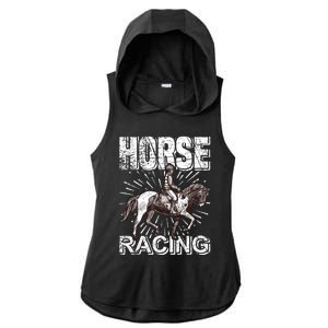 Horse Racing Ladies PosiCharge Tri-Blend Wicking Draft Hoodie Tank