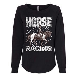 Horse Racing Womens California Wash Sweatshirt