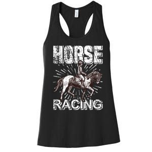 Horse Racing Women's Racerback Tank