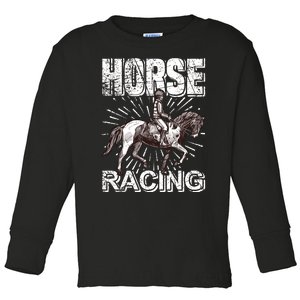 Horse Racing Toddler Long Sleeve Shirt