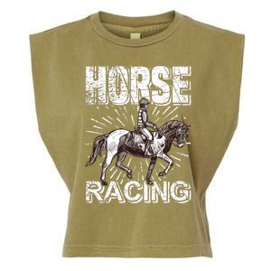 Horse Racing Garment-Dyed Women's Muscle Tee