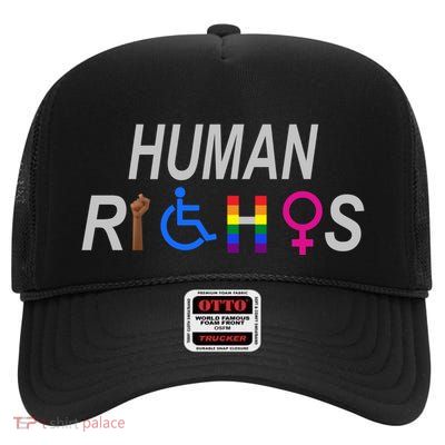 Human Rights High Crown Mesh Back Trucker Hat