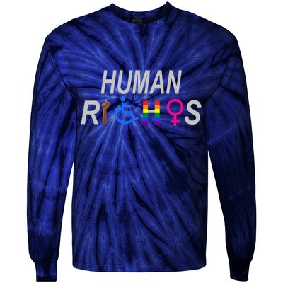 Human Rights Tie-Dye Long Sleeve Shirt