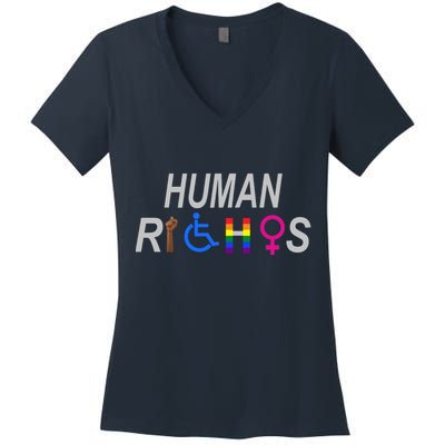 Human Rights Women's V-Neck T-Shirt