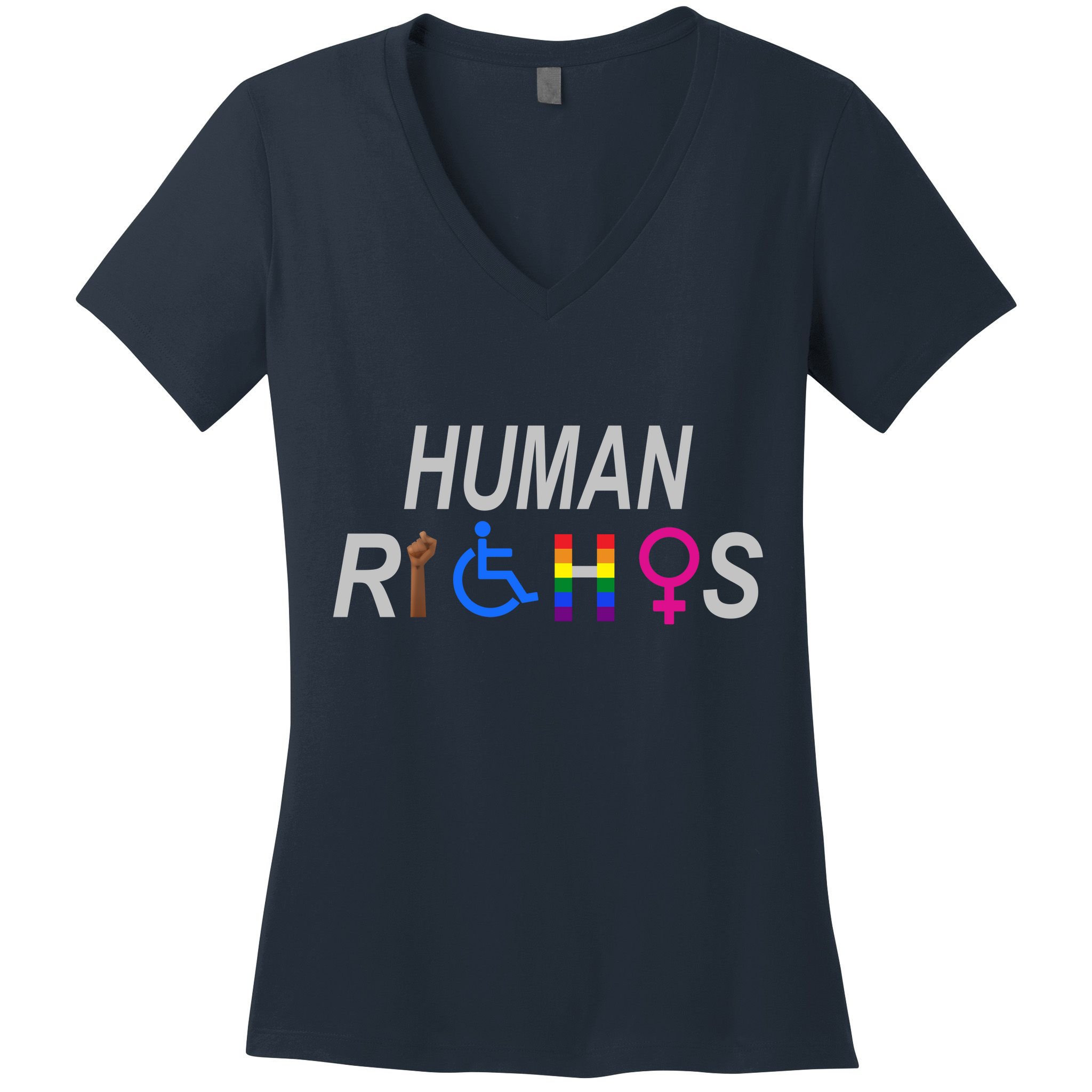 Human Rights Women's V-Neck T-Shirt