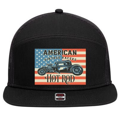 Hot Rod 7 Panel Mesh Trucker Snapback Hat