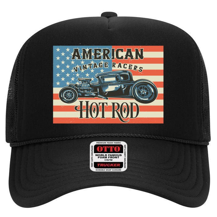 Hot Rod High Crown Mesh Back Trucker Hat