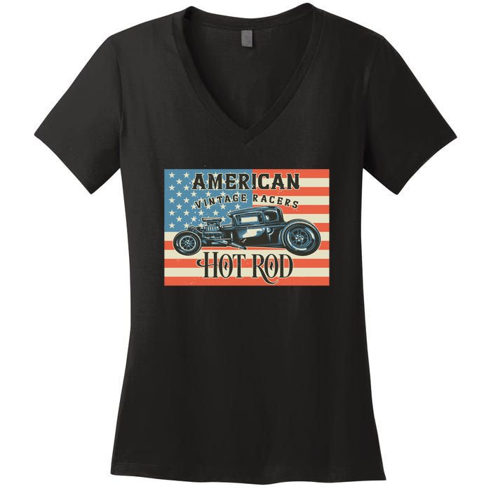 Hot Rod Women's V-Neck T-Shirt