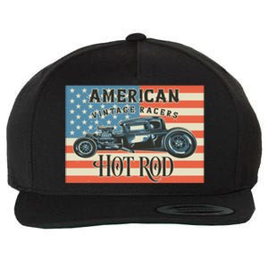 Hot Rod Wool Snapback Cap