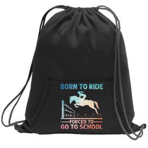 Horse Racing Horse Lover Equestrian Sweatshirt Cinch Pack Bag