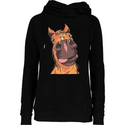 Horse Riding Womens Funnel Neck Pullover Hood