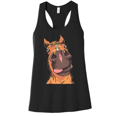 Horse Riding Women's Racerback Tank