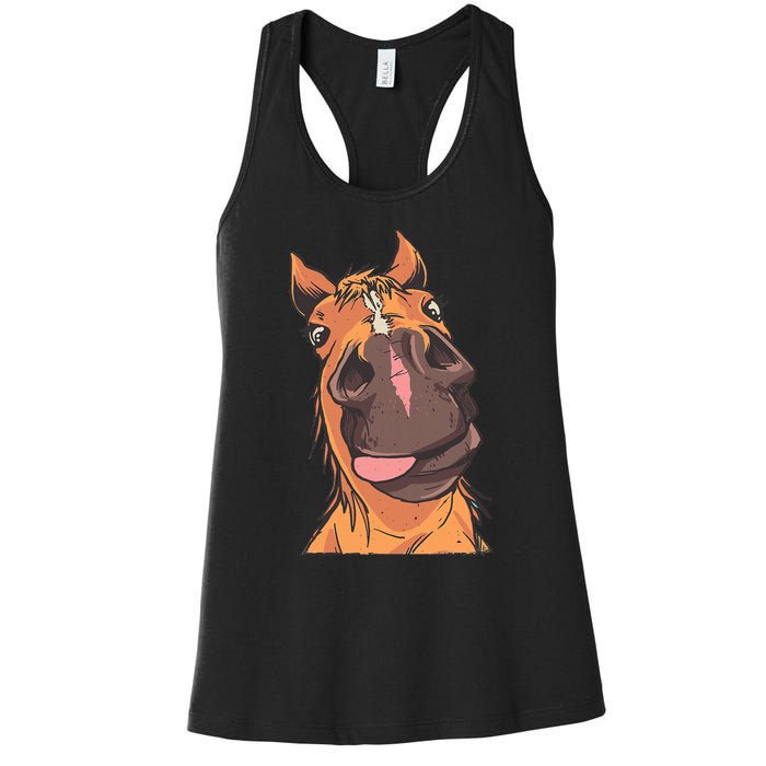 Horse Riding Women's Racerback Tank