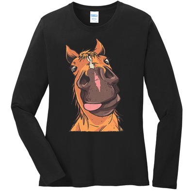 Horse Riding Ladies Long Sleeve Shirt