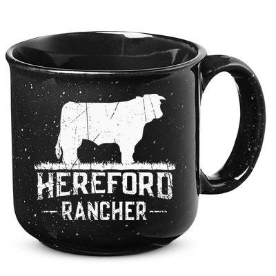 Hereford Rancher Hereford Cow For Cattle Farmer 15oz Campfire Ceramic Mug