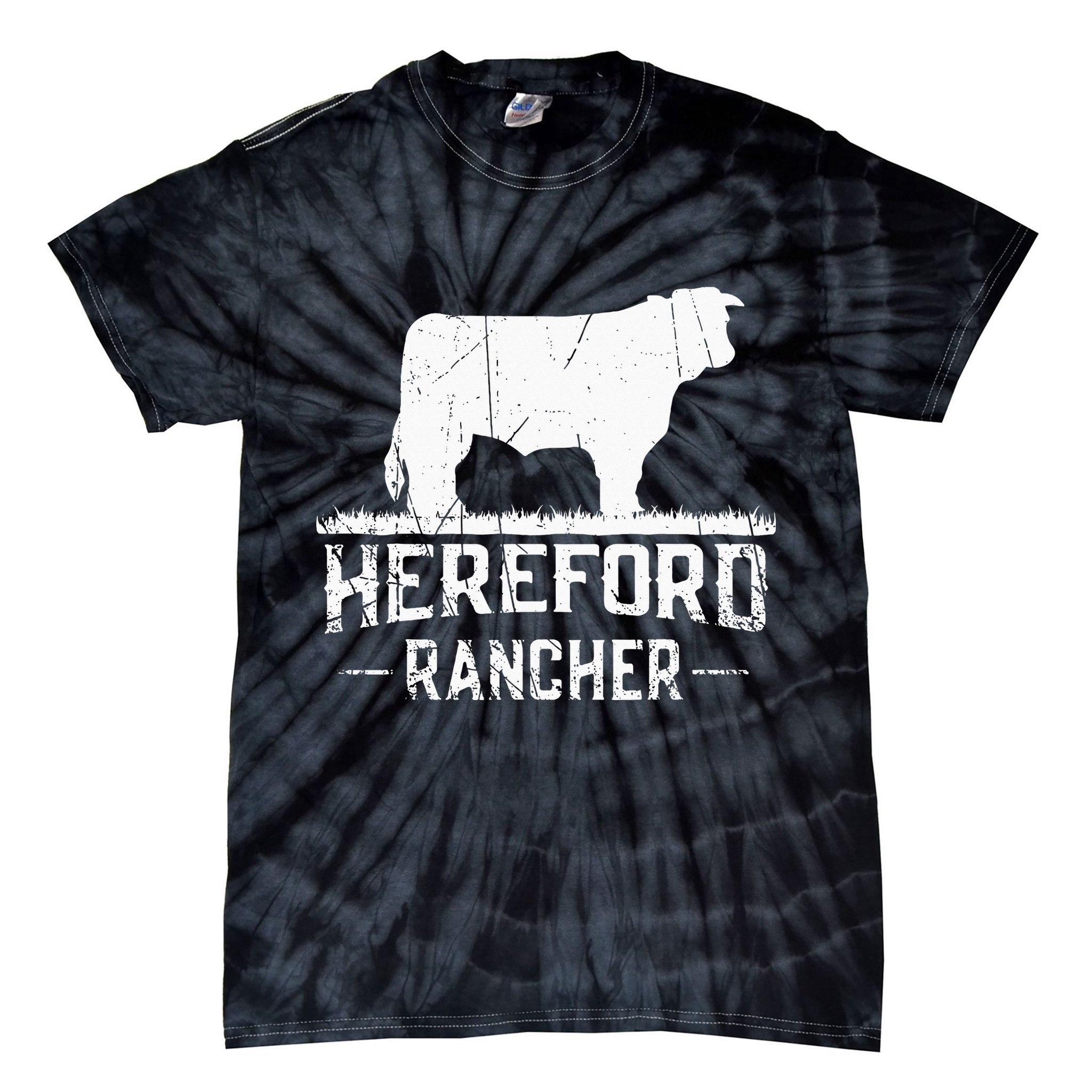 Hereford Rancher Hereford Cow For Cattle Farmer Tie-Dye T-Shirt
