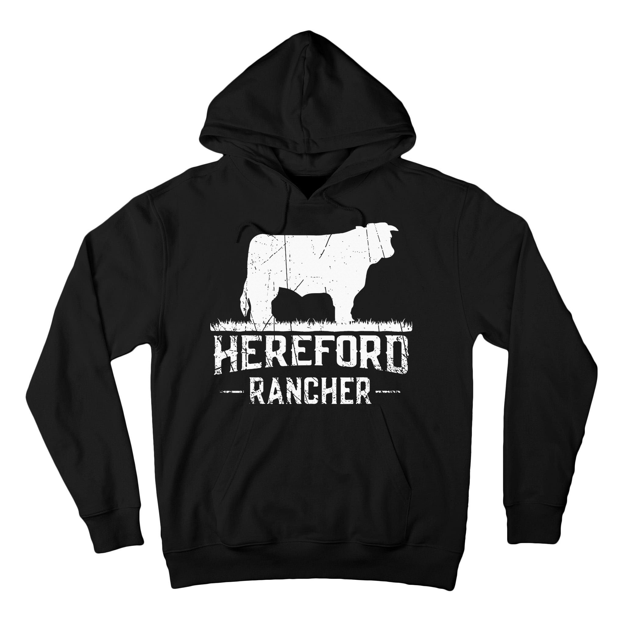 Hereford Rancher Hereford Cow For Cattle Farmer Tall Hoodie