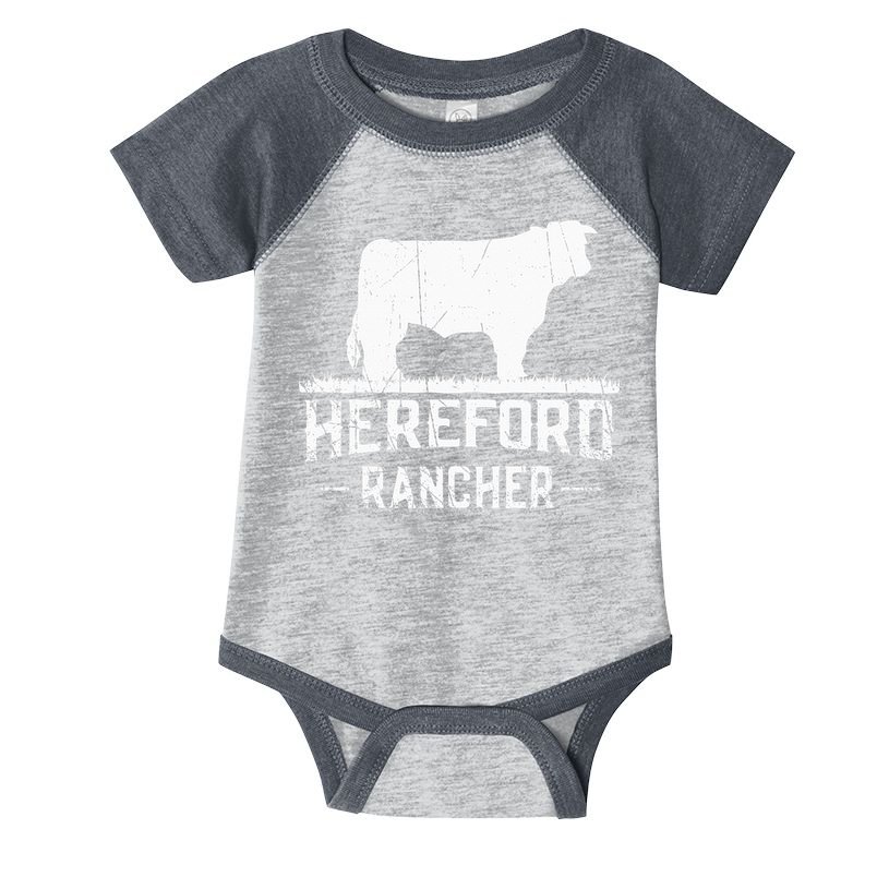 Hereford Rancher Hereford Cow For Cattle Farmer Infant Baby Jersey Bodysuit