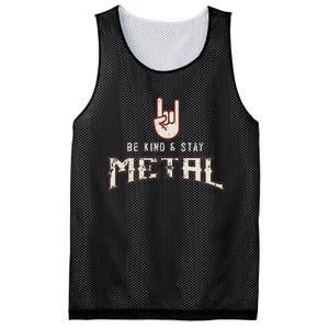 Hard Rock Heavy Metal Be Kind And Stay Metal Mesh Reversible Basketball Jersey Tank