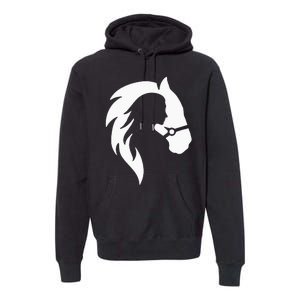 Horse Riding Horse Riding Horse Motif Premium Hoodie