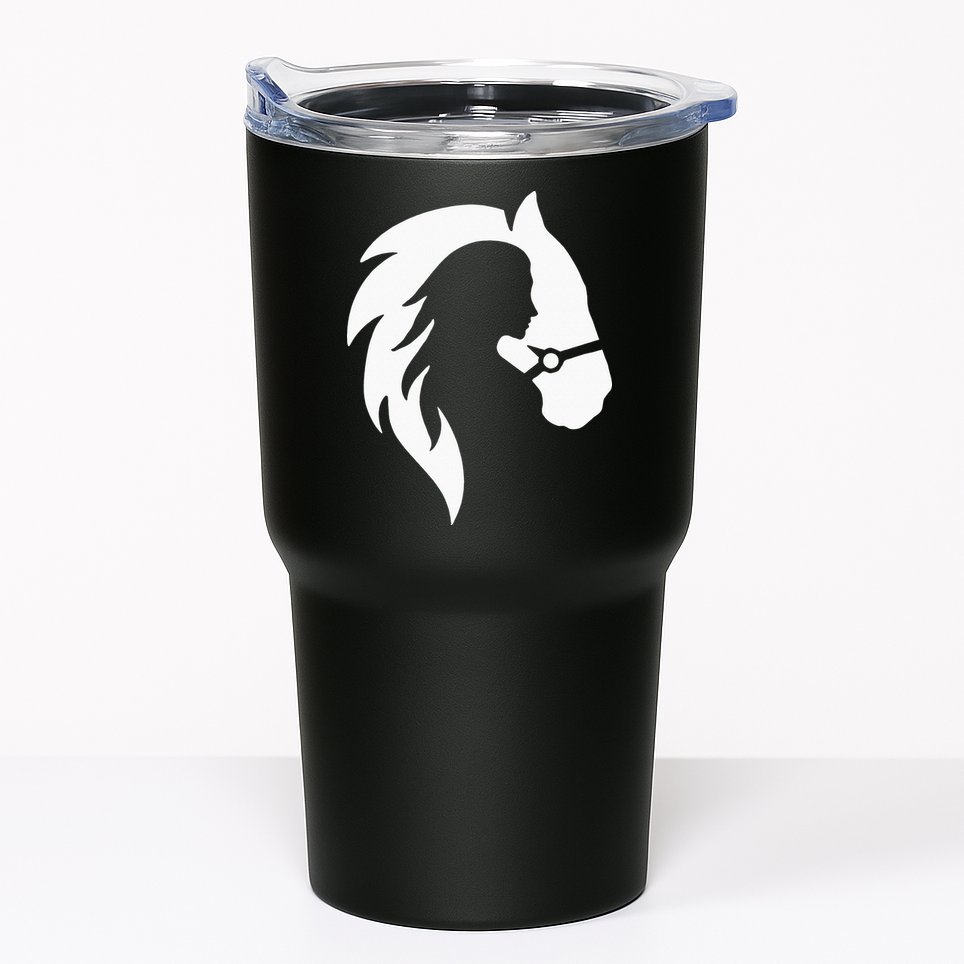 Horse Riding Horse Riding Horse Motif Tumbler
