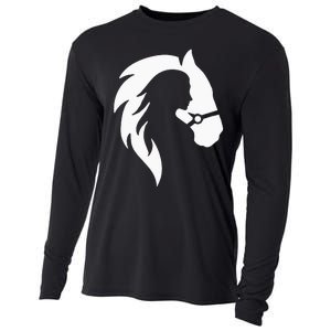 Horse Riding Horse Riding Horse Motif Cooling Performance Long Sleeve Crew