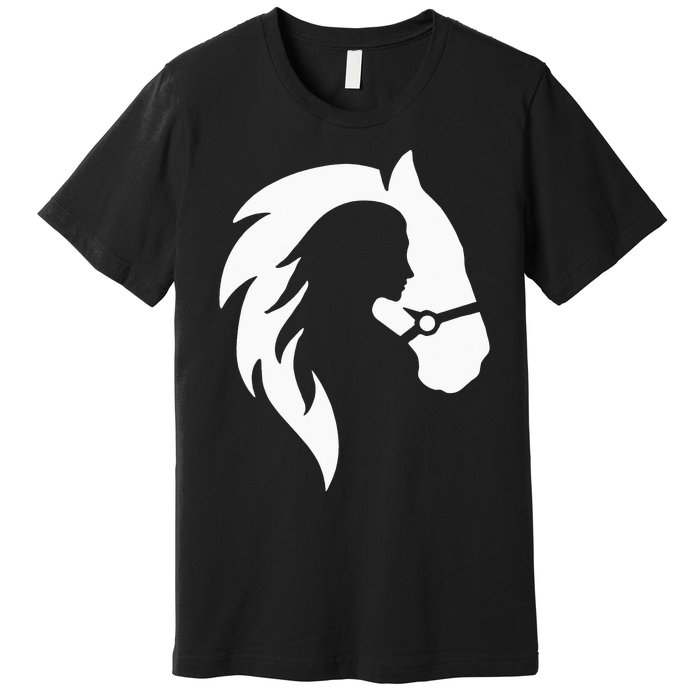 Horse Riding Horse Riding Horse Motif Premium T-Shirt