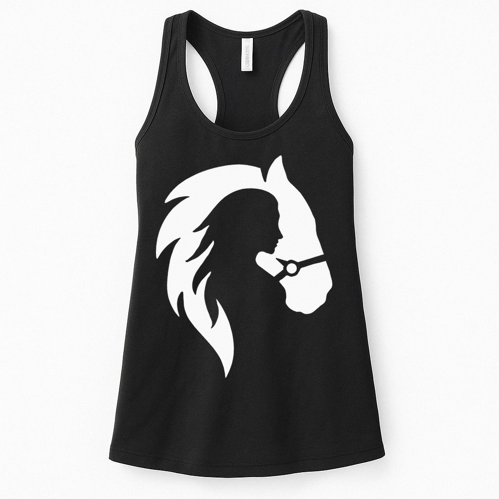 Horse Riding Horse Riding Horse Motif Womens Tank Top