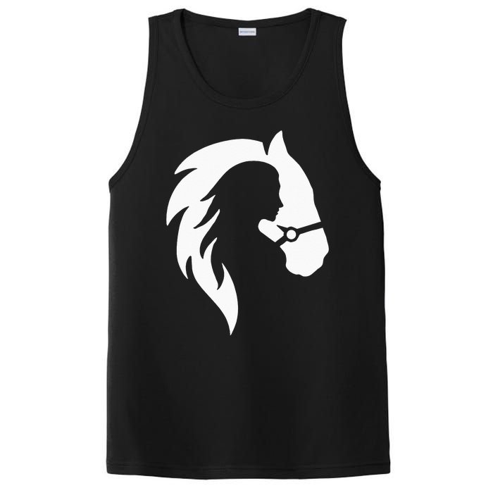 Horse Riding Horse Riding Horse Motif PosiCharge Competitor Tank