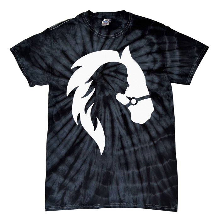 Horse Riding Horse Riding Horse Motif Tie-Dye T-Shirt