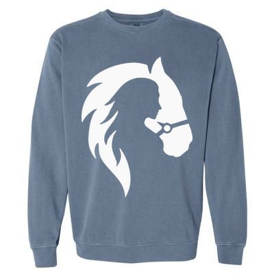 Horse Riding Horse Riding Horse Motif Garment-Dyed Sweatshirt