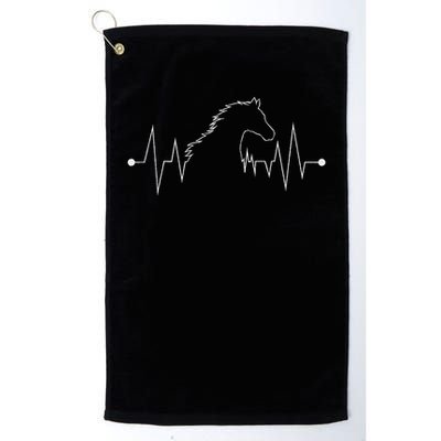 Horseback Riding Horse Lover Gift Arabian Horse Heartbeat Funny Equestrian Animal  Golf Towel