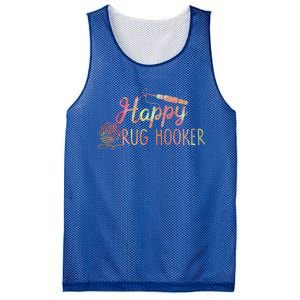 Happy Rug Hooker Cute Rug Hooking Gift Mesh Reversible Basketball Jersey Tank